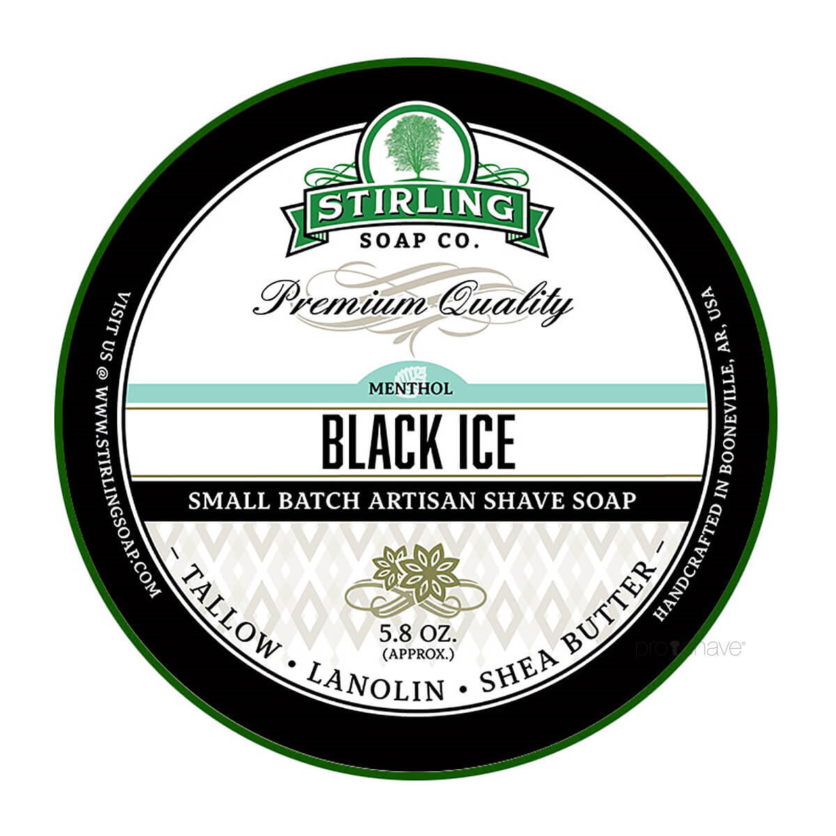 15: Stirling Soap Co. Barbersæbe, Black Ice, 170 ml.