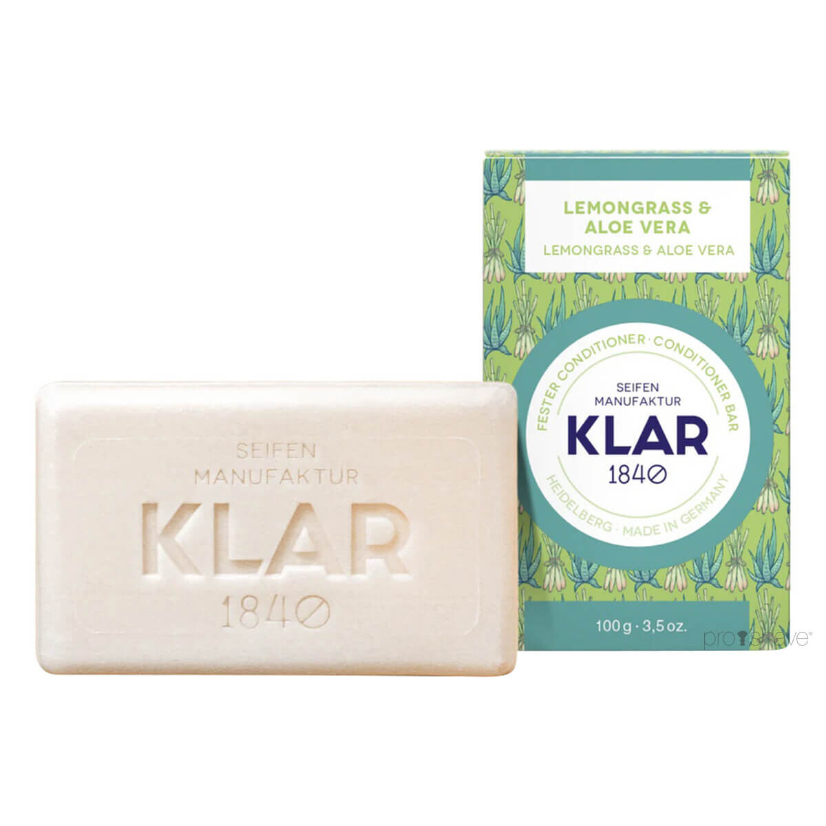 Se Klar Seifen Conditioner Bar, Citrongræs & Aloe Vera, 100 gr. hos Proshave