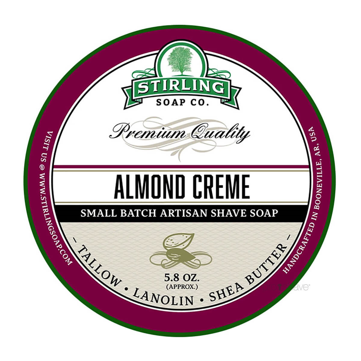 Billede af Stirling Soap Co. Barbersæbe, Almond Creme, 170 ml.