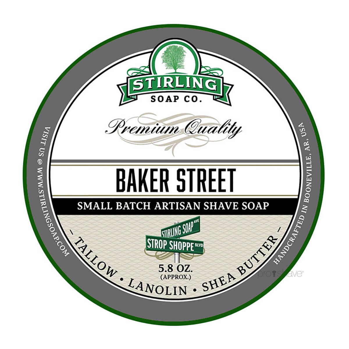 Se Stirling Soap Co. Barbersæbe, Baker Street, 170 ml. hos Proshave