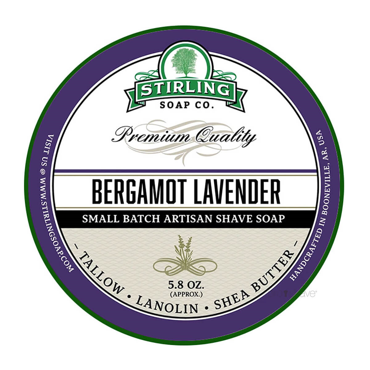 Billede af Stirling Soap Co. Barbersæbe, Bergamot Lavender, 170 ml.