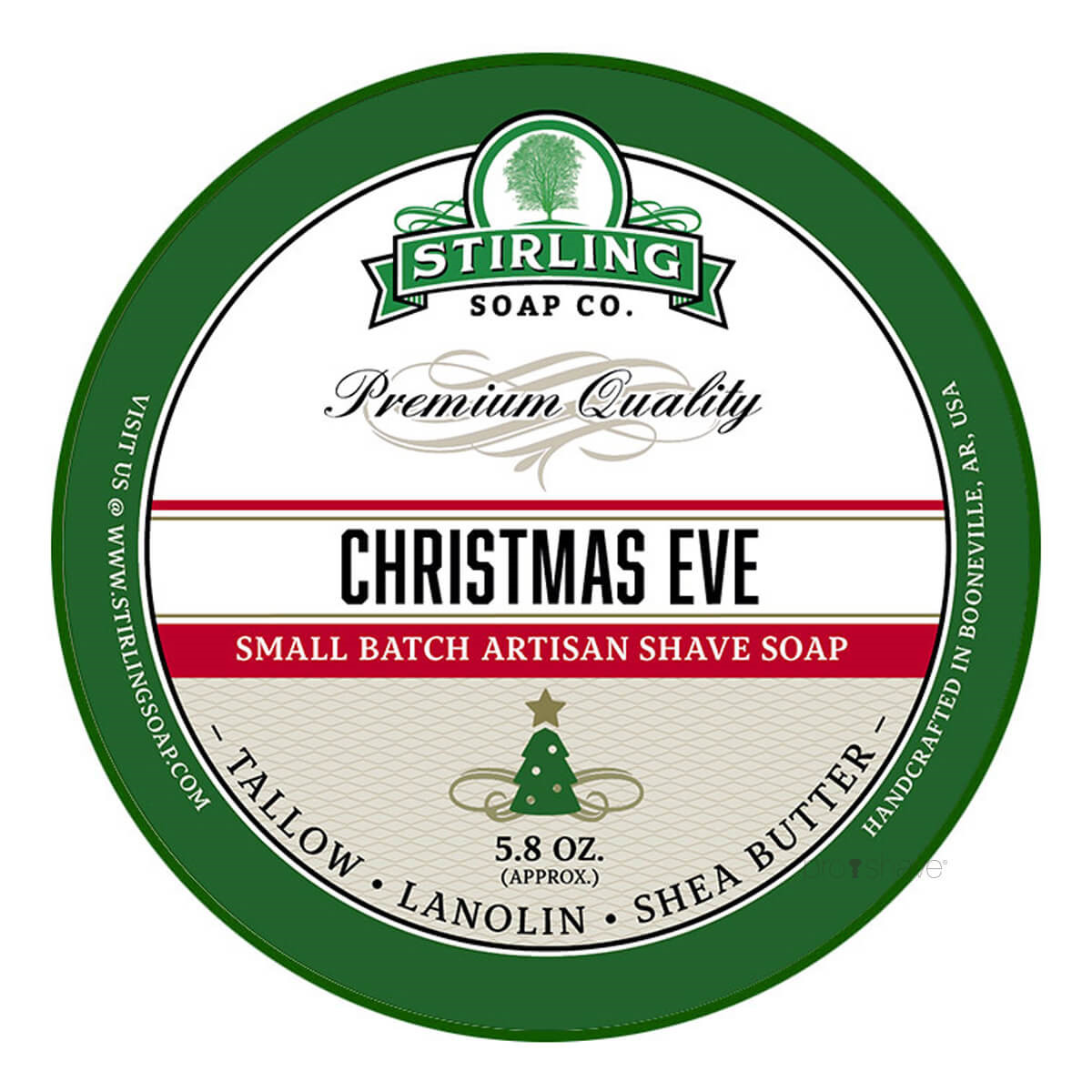 Stirling Soap Co. Barbersæbe, Christmas Eve, 170 ml.