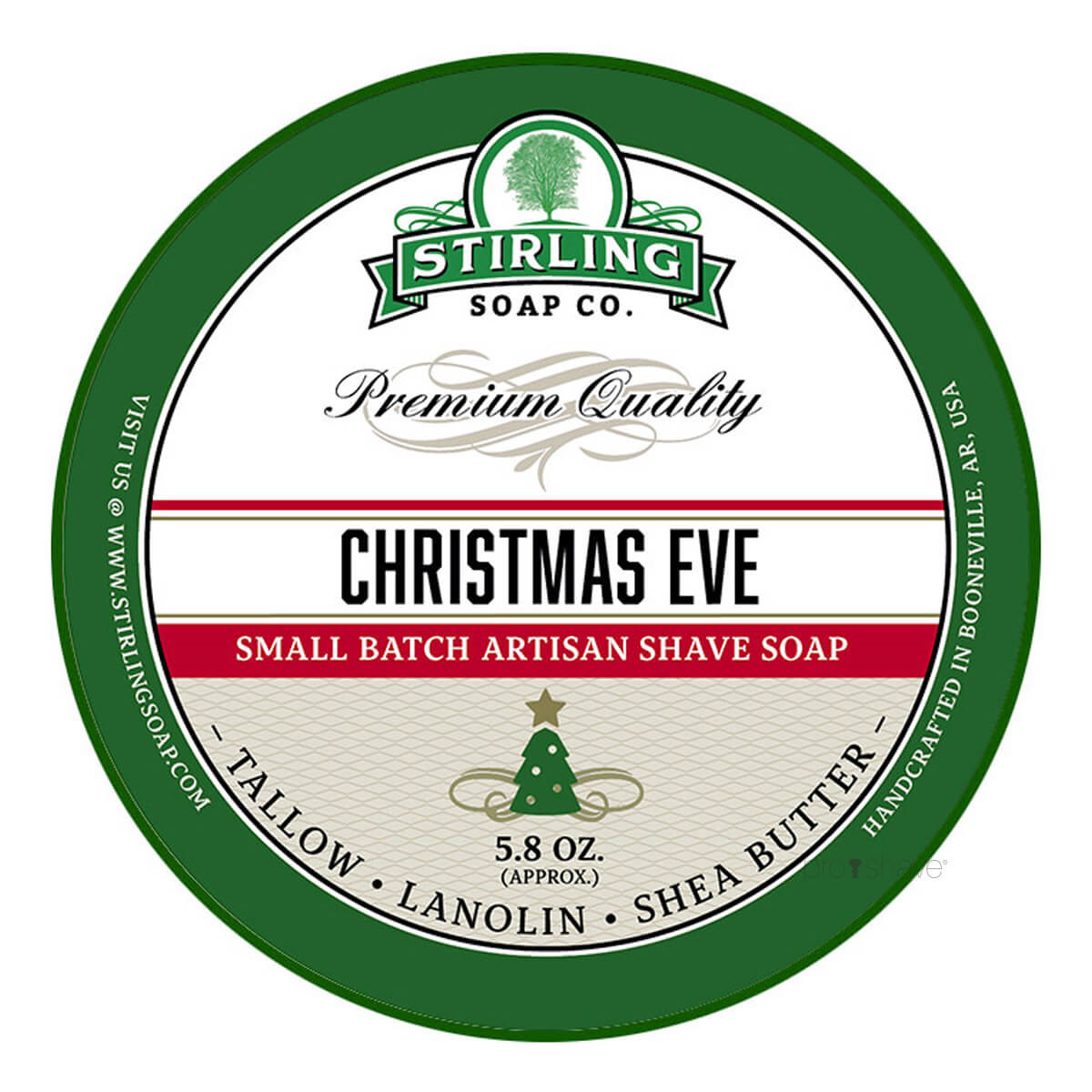 Stirling Soap Co. Barbersæbe, Christmas Eve, 170 ml.