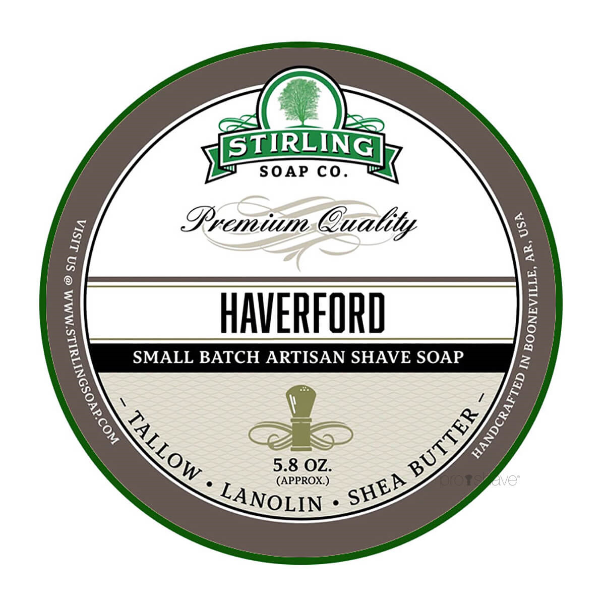 Stirling Soap Co. Barbersæbe, Haverford, 170 ml.