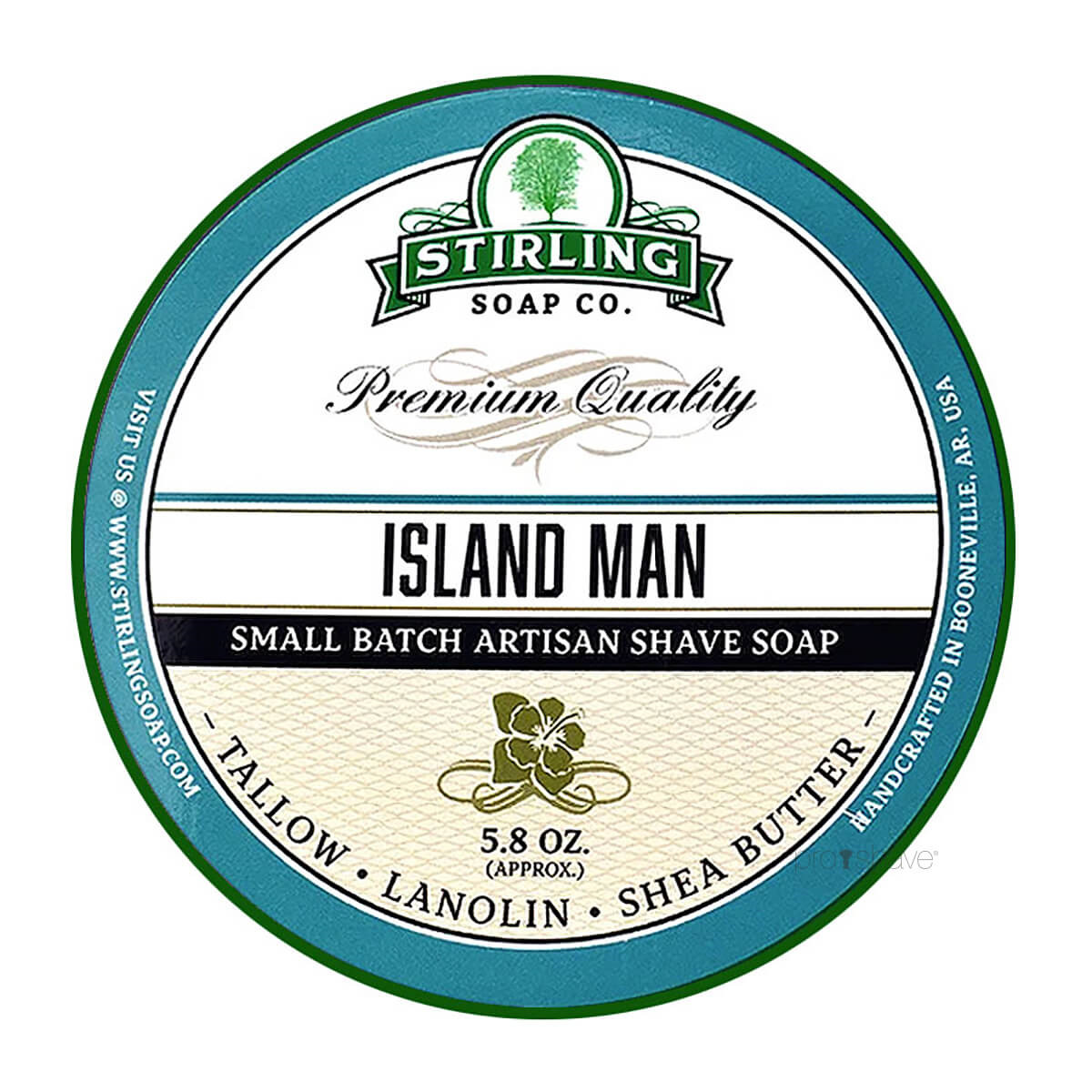 Stirling Soap Co. Barbersæbe, Island Man, 170 ml.