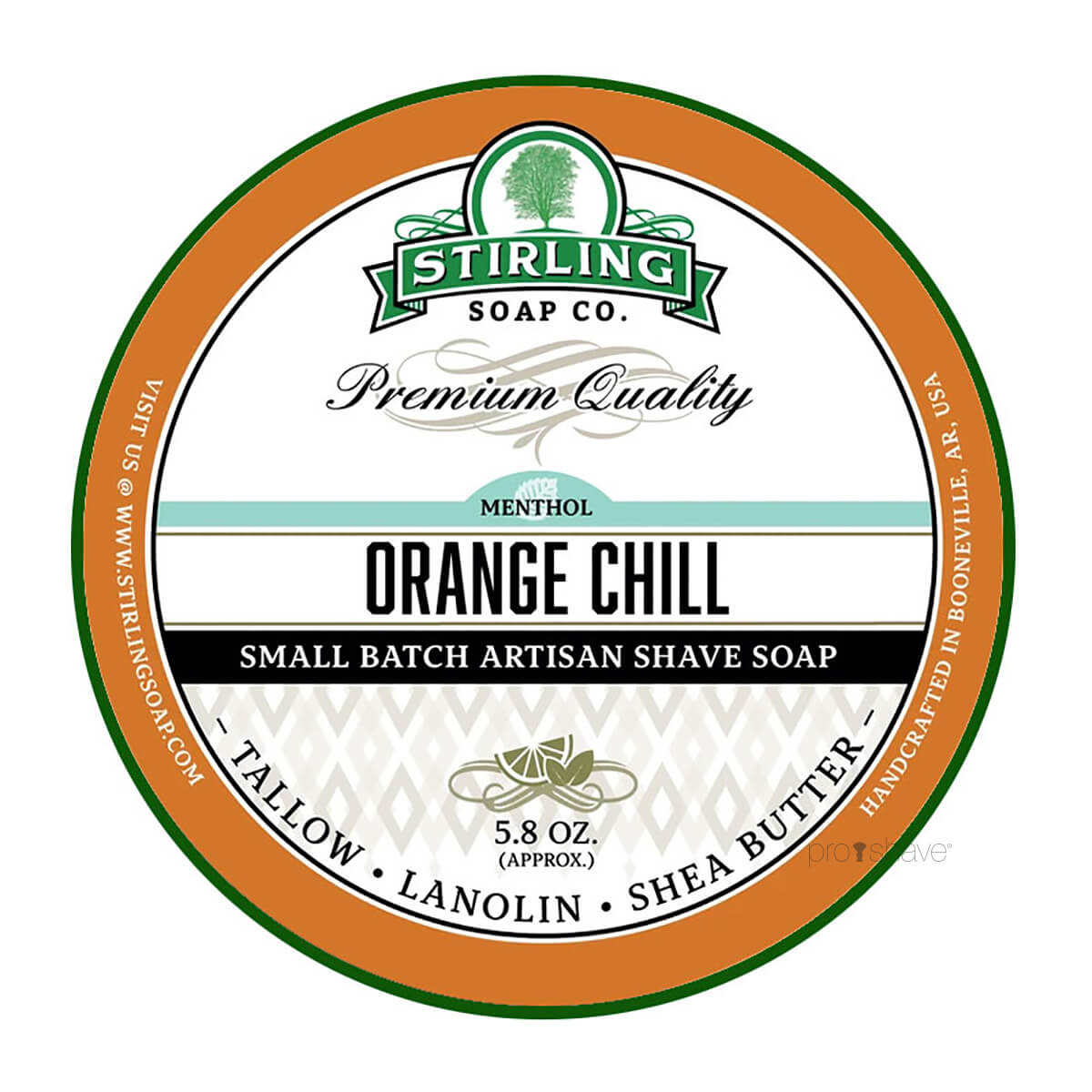 8: Stirling Soap Co. Barbersæbe, Orange Chill, 170 ml.