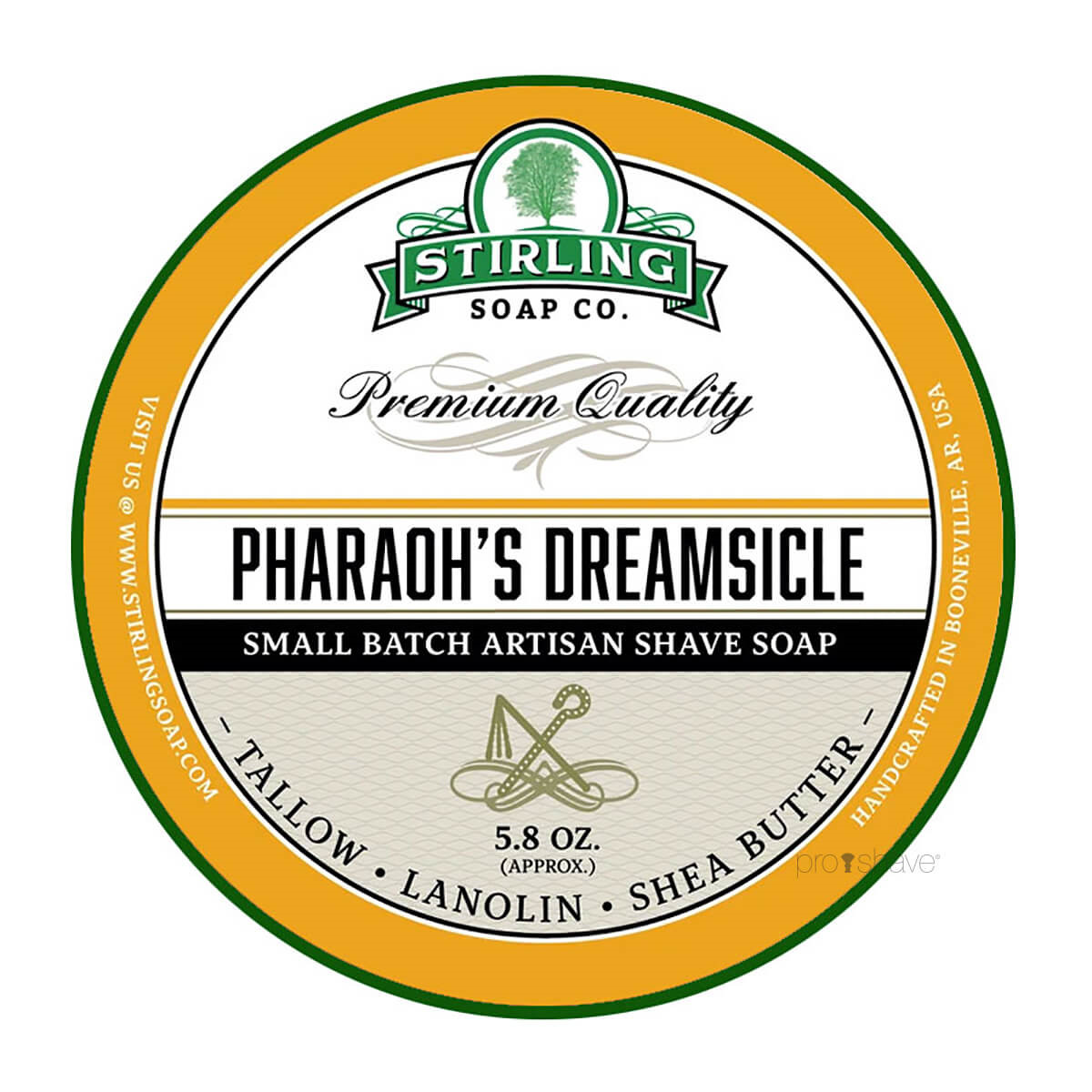 Stirling Soap Co. Barbersæbe, Pharaoh's Dreamsicle, 170 ml.