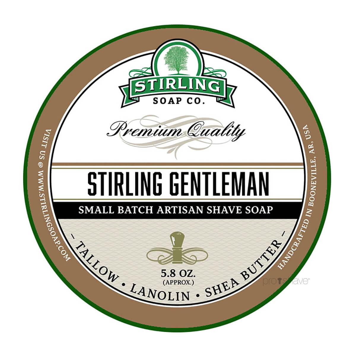 Stirling Soap Co. Barbersæbe, Stirling Gentleman, 170 ml.