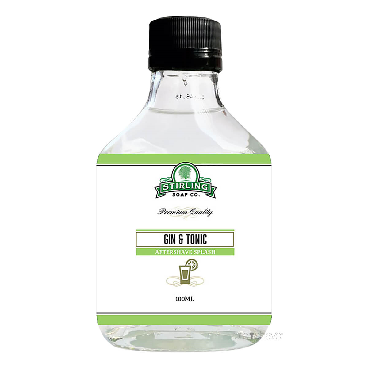 Stirling Soap Co. Aftershave Splash, Gin & Tonic on the Rocks, 100 ml.
