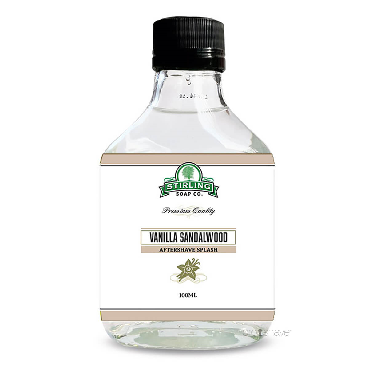 Stirling Soap Co. Aftershave Splash, Vanilla Sandalwood, 100 ml.