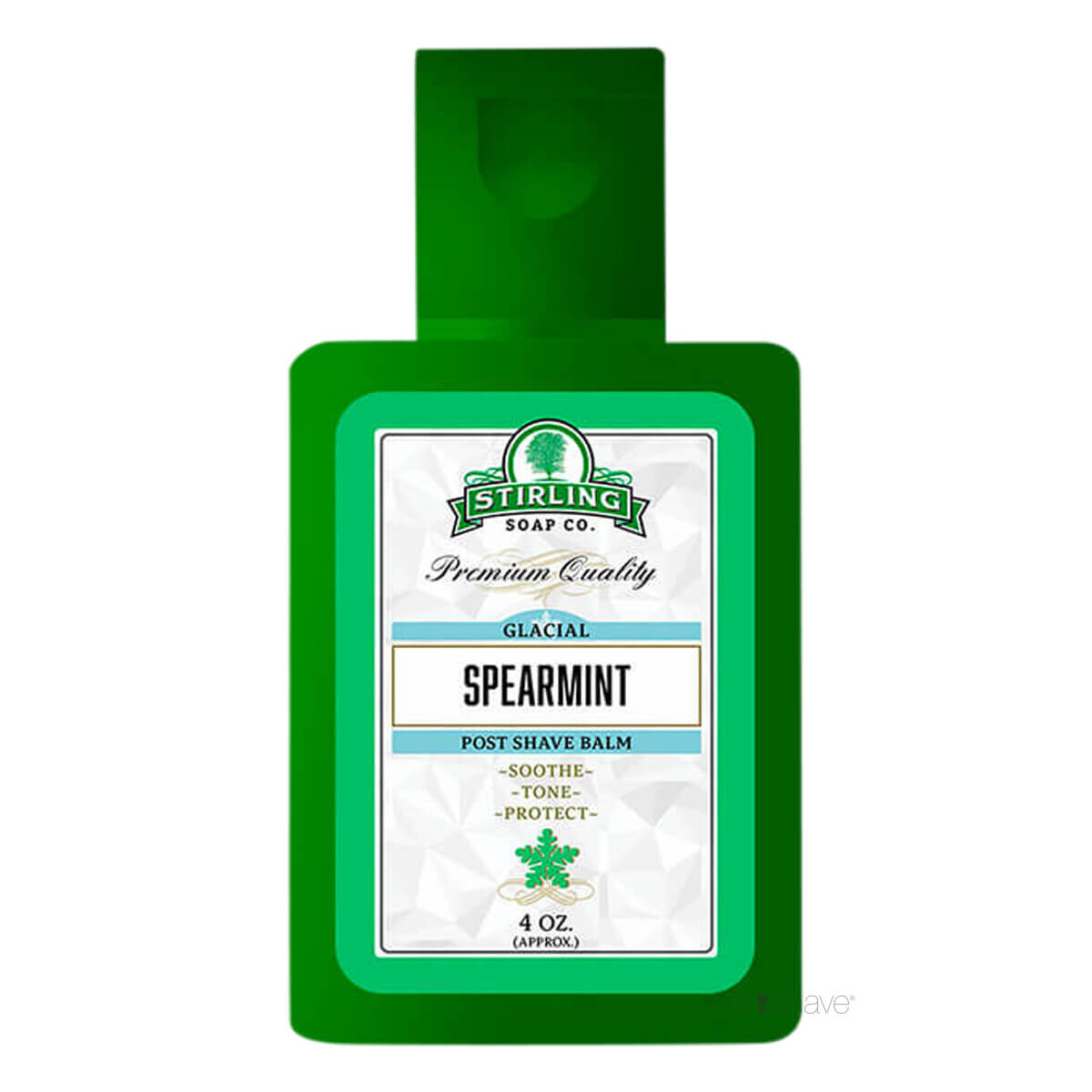 Stirling Soap Co. Aftershave Balm, Glacial Spearmint, 118 ml.