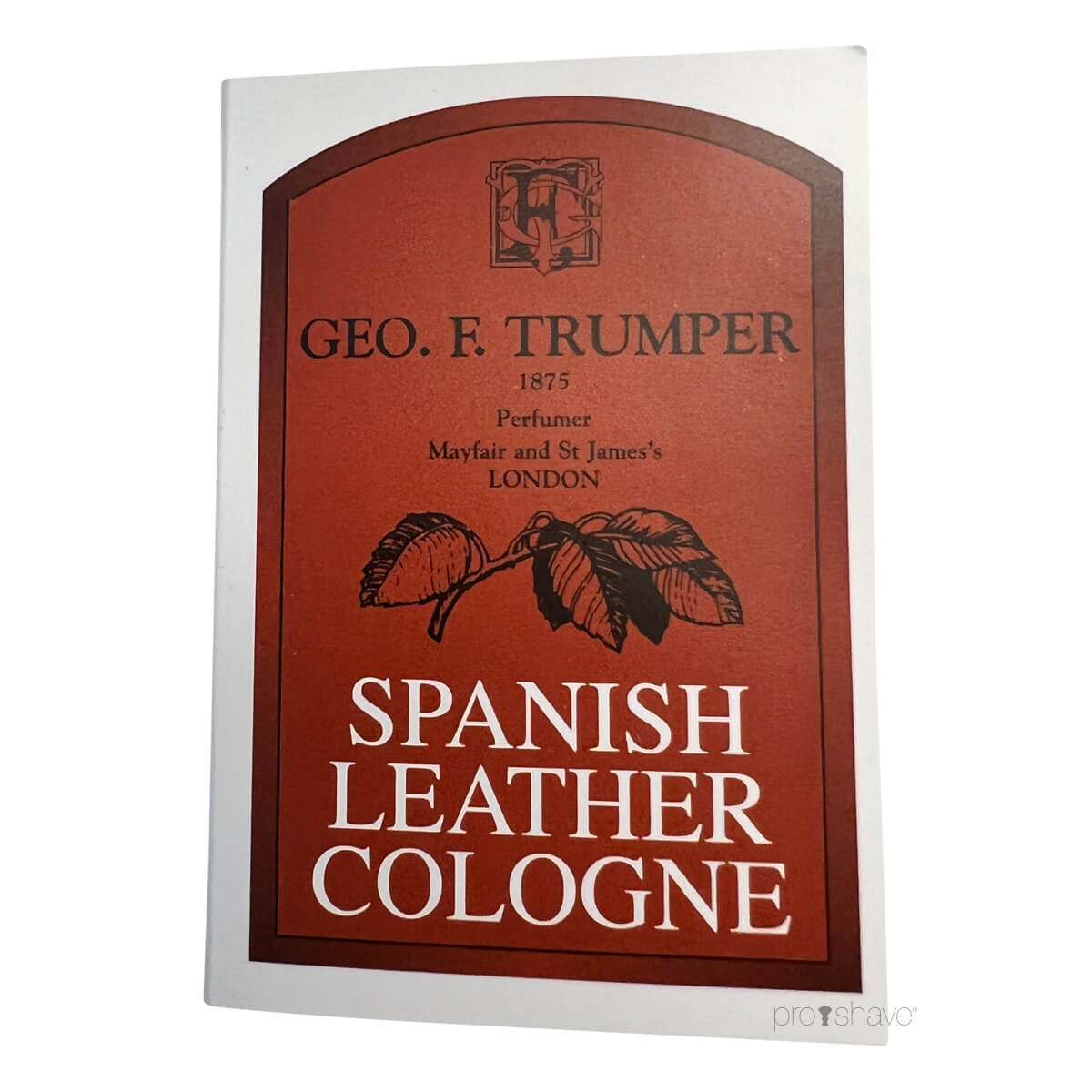 Se Geo F Trumper Cologne, Spanish Leather, Sample, 1 ml. hos Proshave