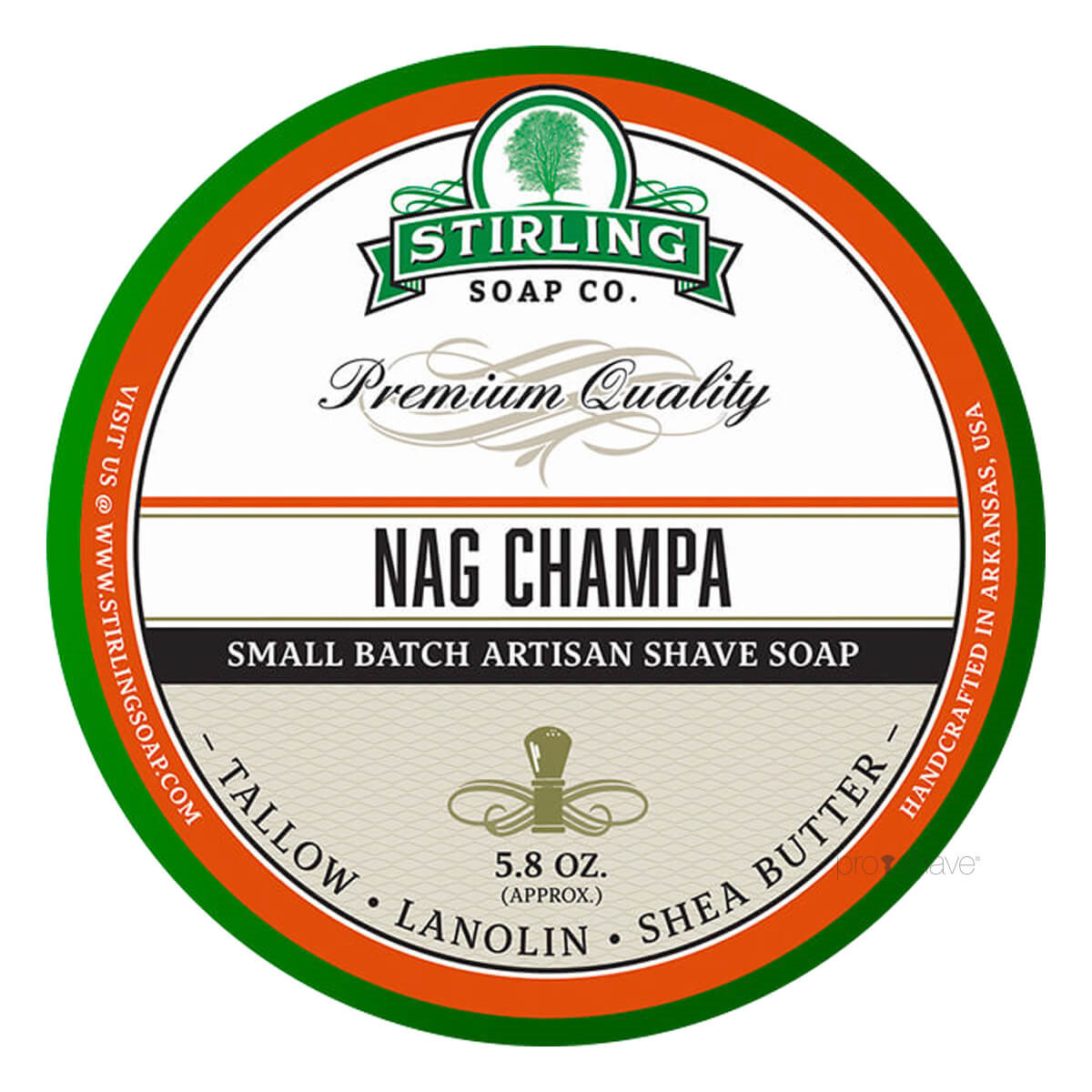 Stirling Soap Co. Barbersæbe, Nag Champa, 170 ml.
