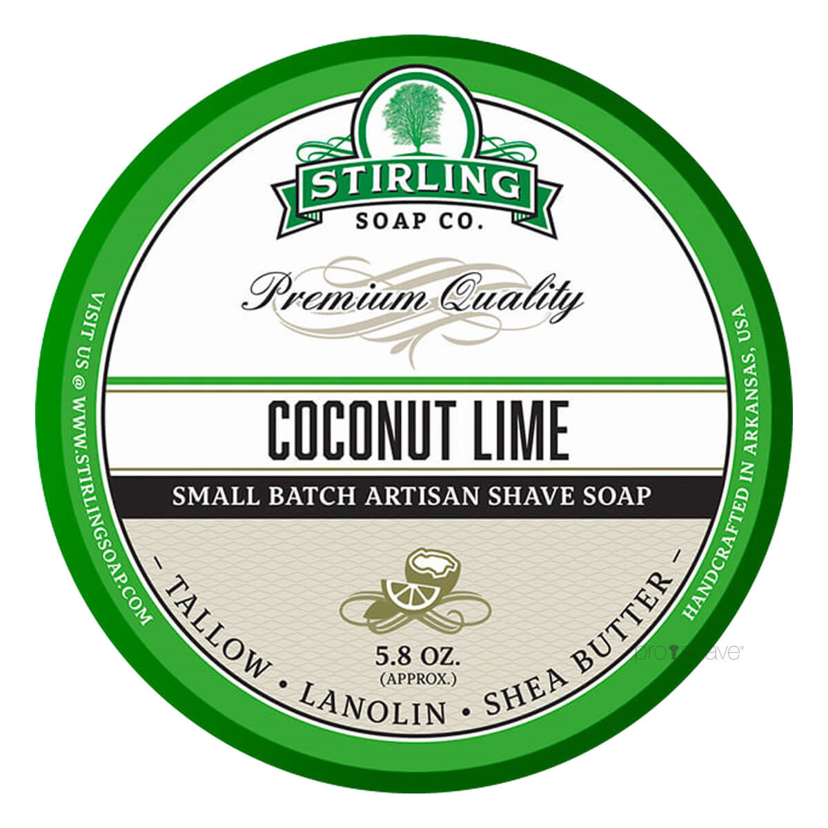 Billede af Stirling Soap Co. Barbersæbe, Coconut Lime, 170 ml.