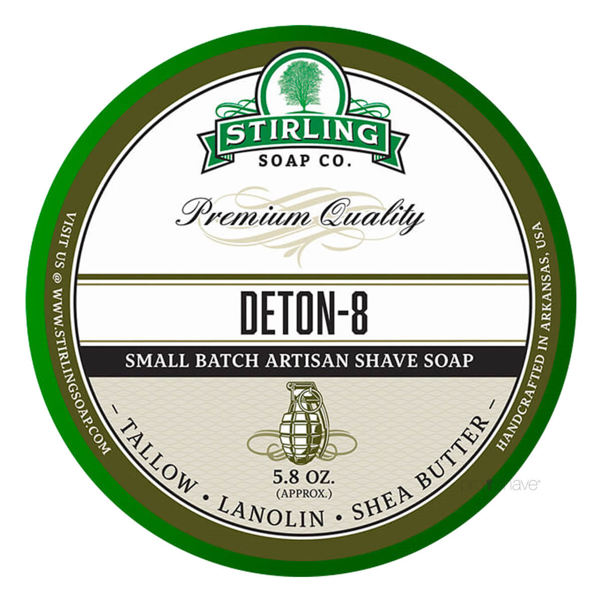 Stirling Soap Co. Barbersæbe, Deton-8, 170 ml.