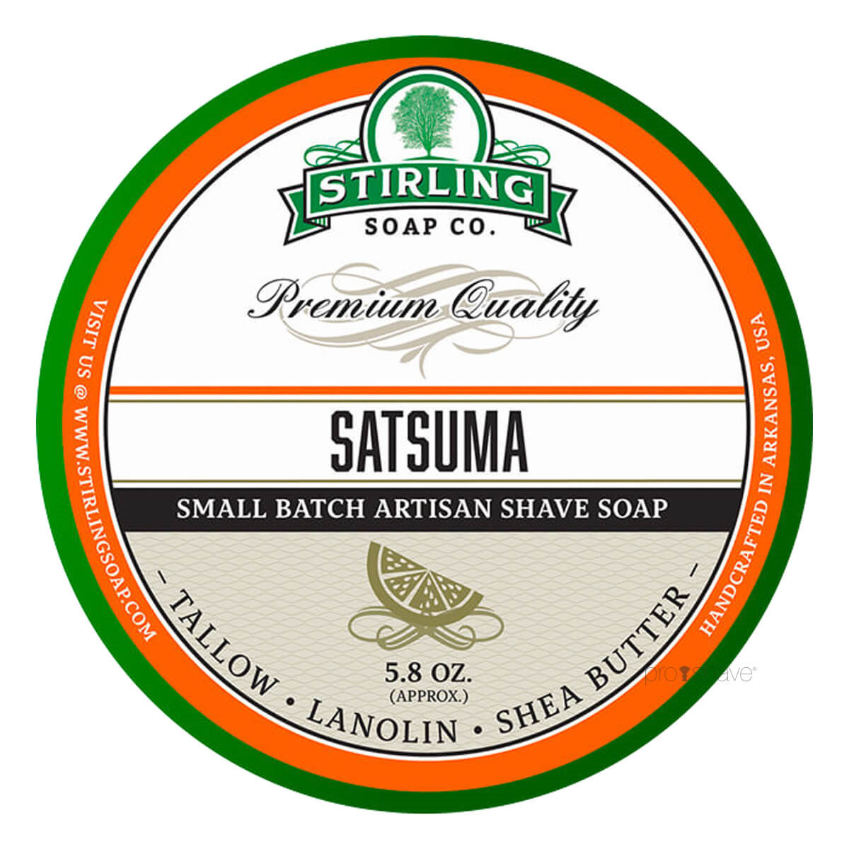 Se Stirling Soap Co. Barbersæbe, Satsuma, 170 ml. hos Proshave