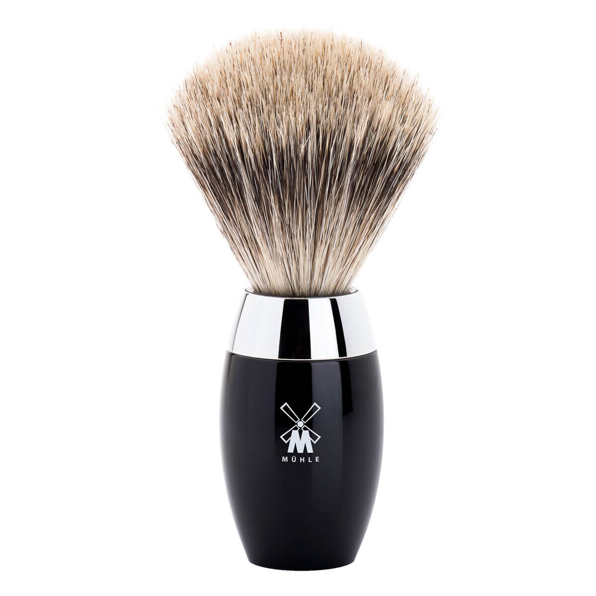 Mühle Fine Badger Barberkost, 21 mm, Kosmo, Sort Kunstharpiks