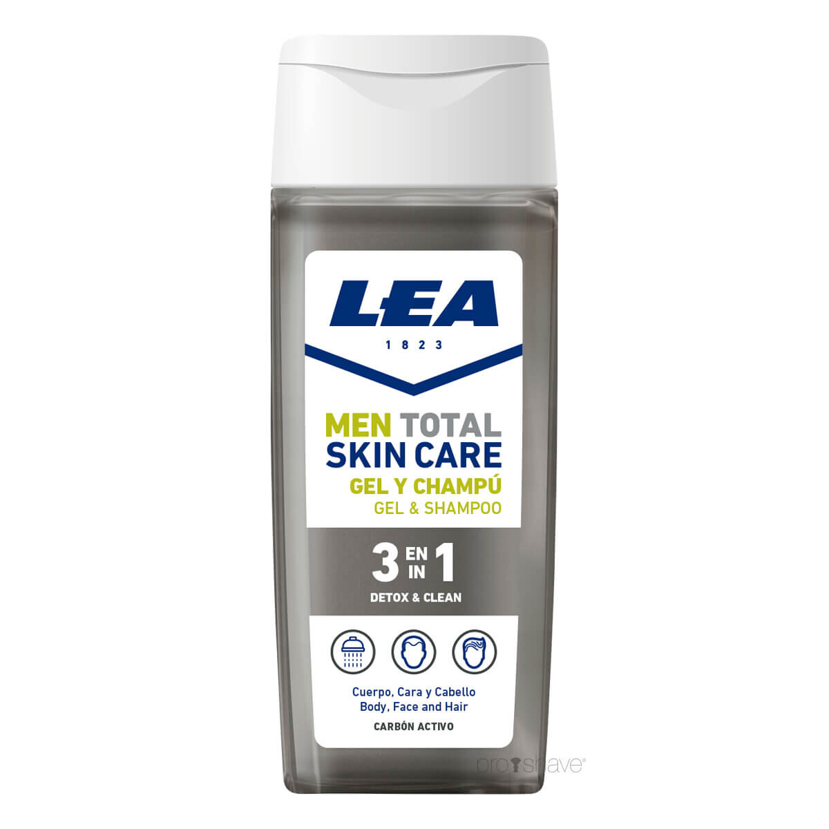 Se LEA Men Total Skin Care, 3i1 Shampoo, Detox & Clean, 300 ml. hos Proshave