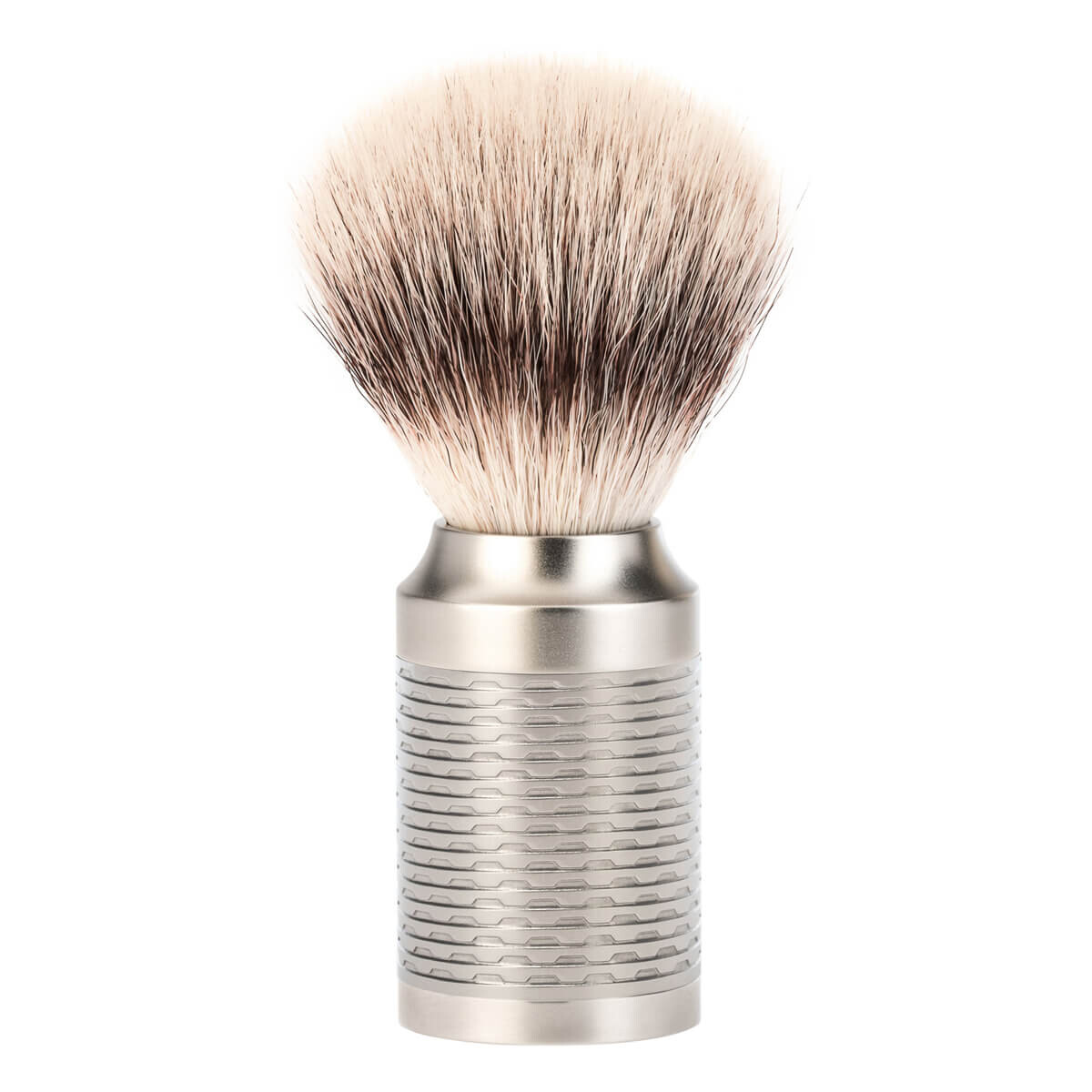 Mühle Silvertip Fibre® Barberkost, 21 mm, Rocca, Rustfrit stål - Mat finish