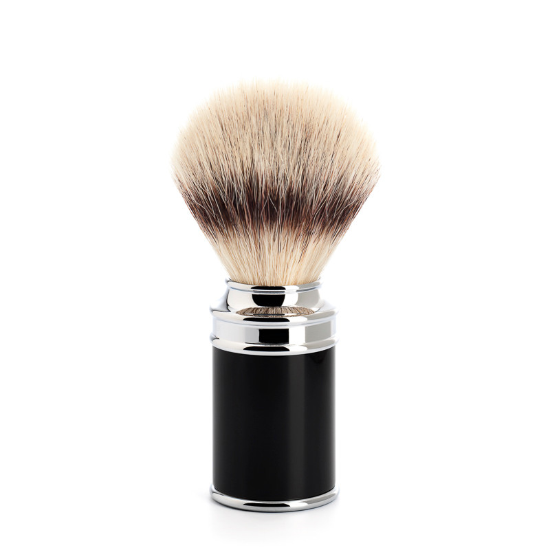 Mühle Silvertip FibreÂ® Barberkost, 21 mm, Traditional, Sort Kunstharpiks