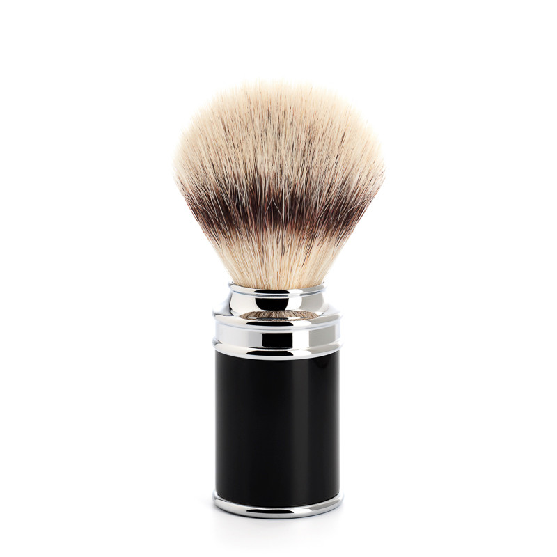 Se Mühle Silvertip Fibre ® Barberkost, 21 mm, Traditional, Sort Kunstharpiks hos Proshave