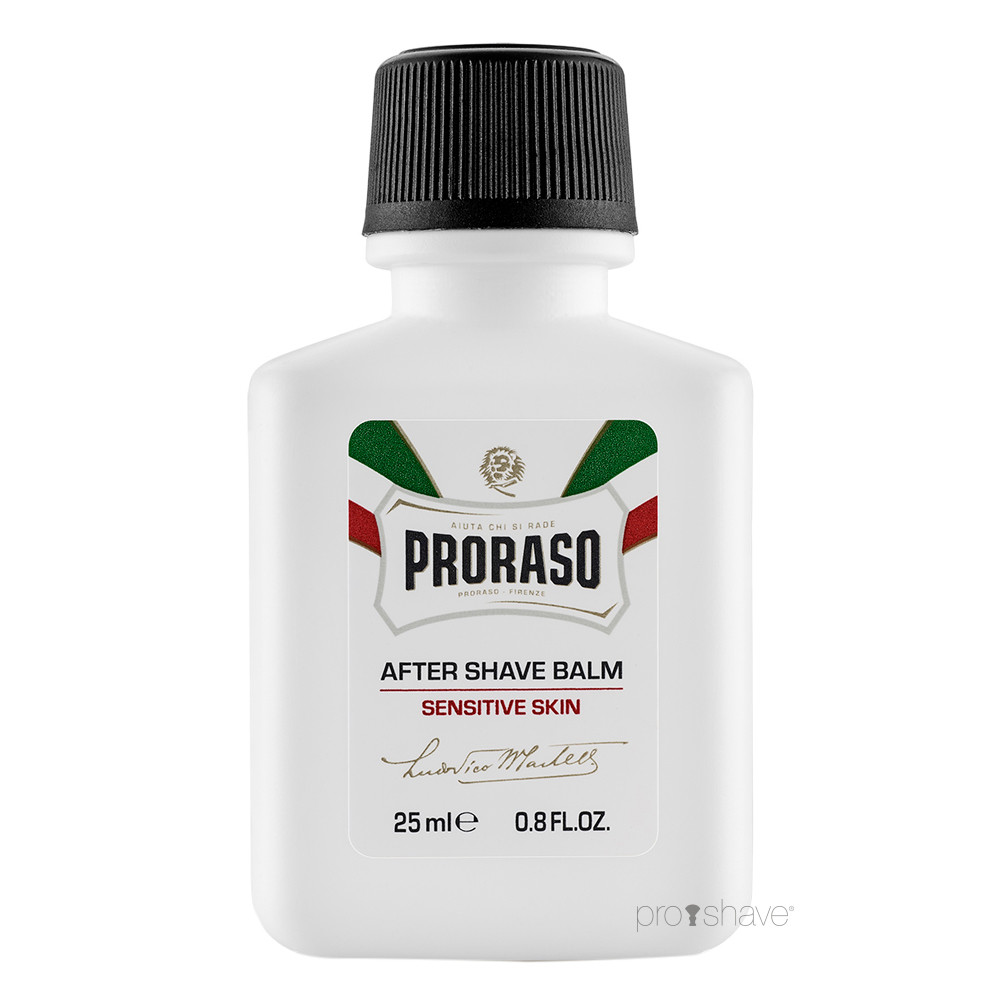 Proraso Aftershave Balm - Sensitive, Grøn Te & Havre, Rejsestørrelse, 25 ml.