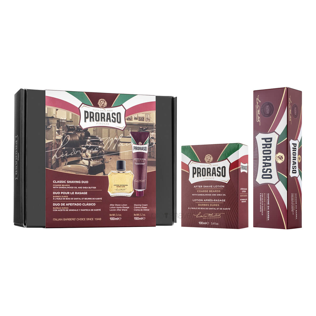 Proraso Gaveæske, Duo Pack, Barbercreme & Aftershave Splash, Nourishing