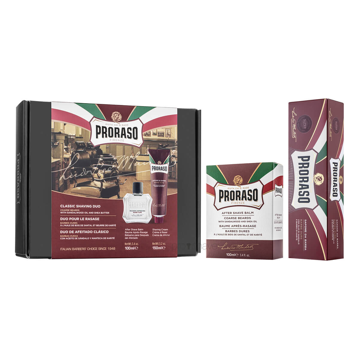 7: Proraso Gaveæske, Duo Pack, Barbercreme & Aftershave Balm, Nourishing