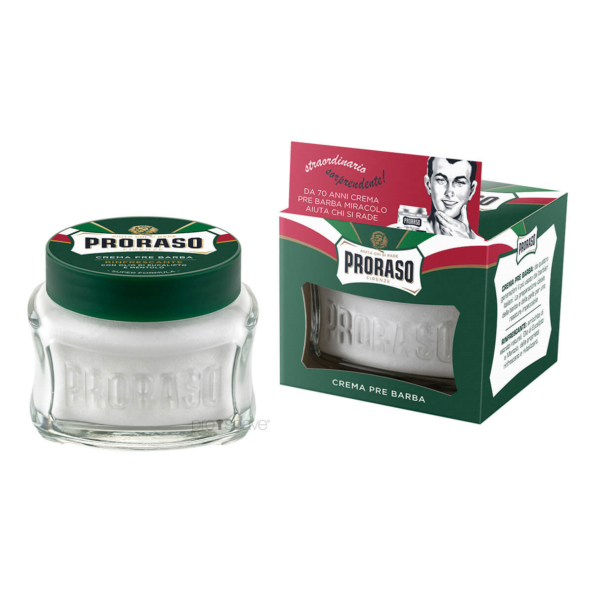 Proraso Preshave Cream - Refresh, Eucalyptus & Menthol, 100 ml.