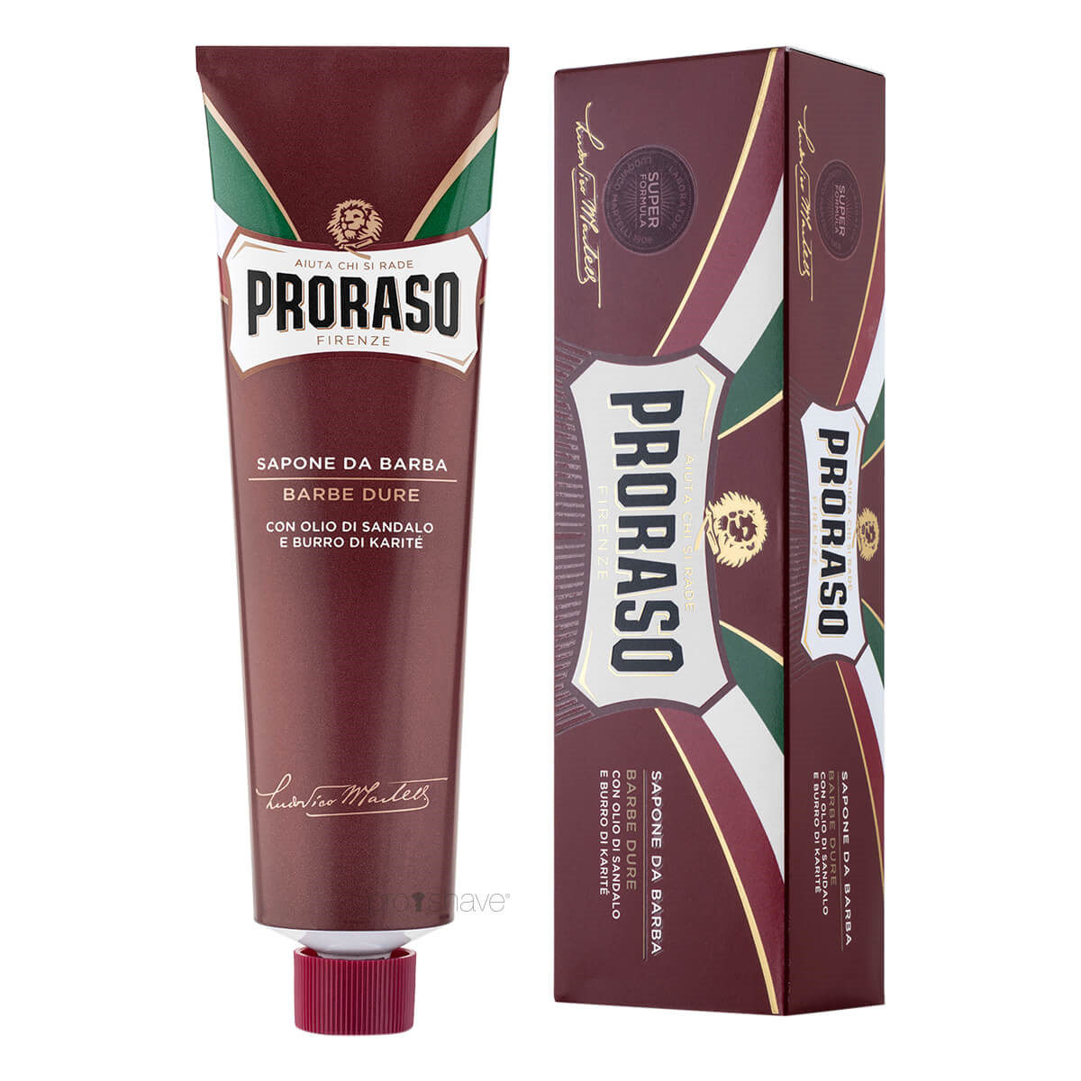 Proraso Barbercreme - Nourishing, Sandeltræsolie og Sheasmør, 150 ml.