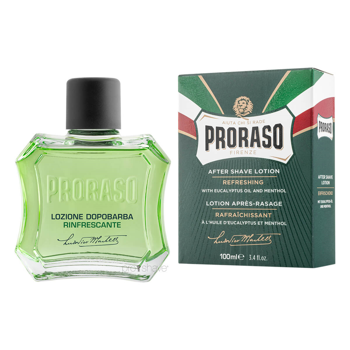 Se Proraso Aftershave Splash - Eucalyptus Oile & Menthol (100 ml) hos Proshave