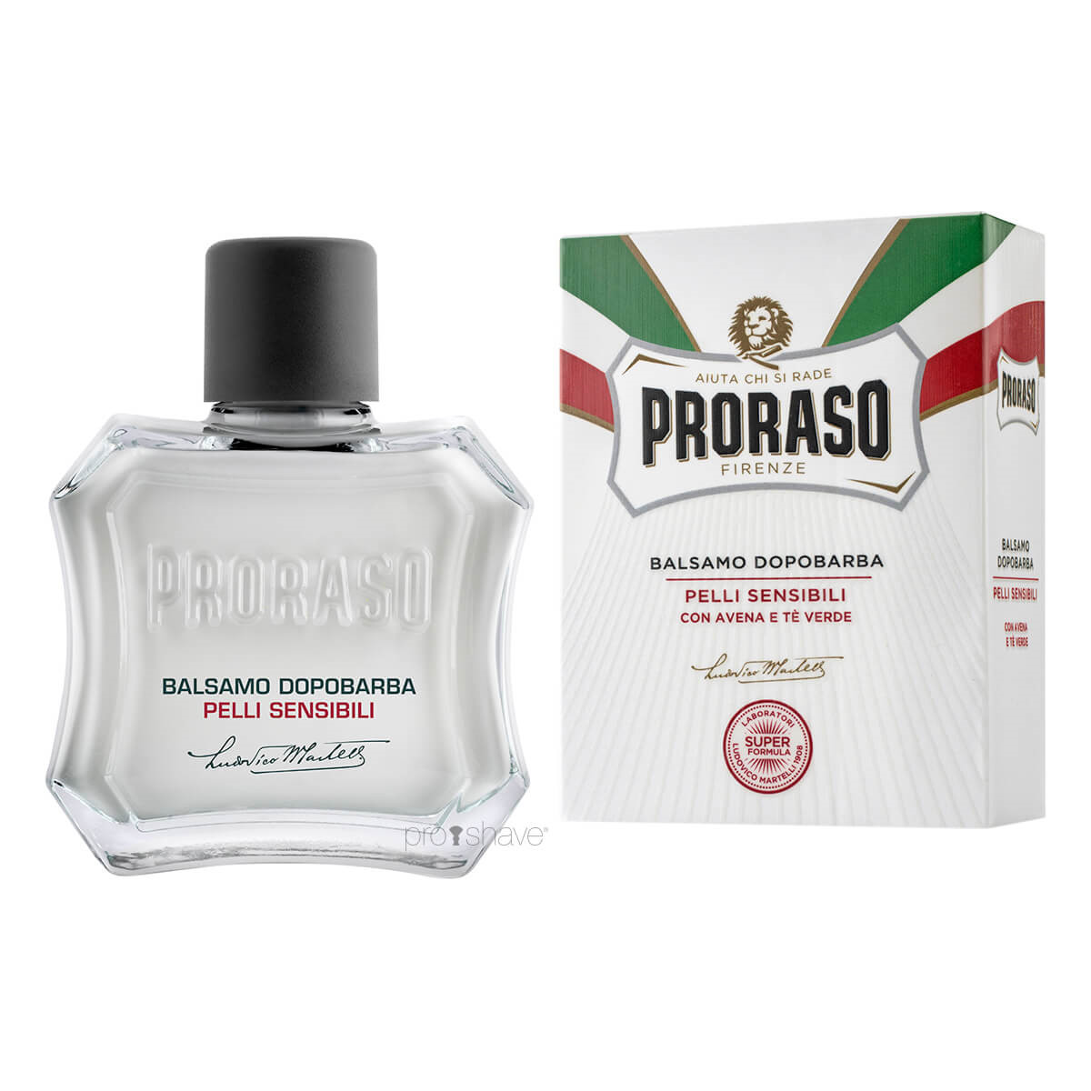 Se Proraso Liquid Aftershave Cream - Green Tea & Oatmeal (100 ml) hos Proshave