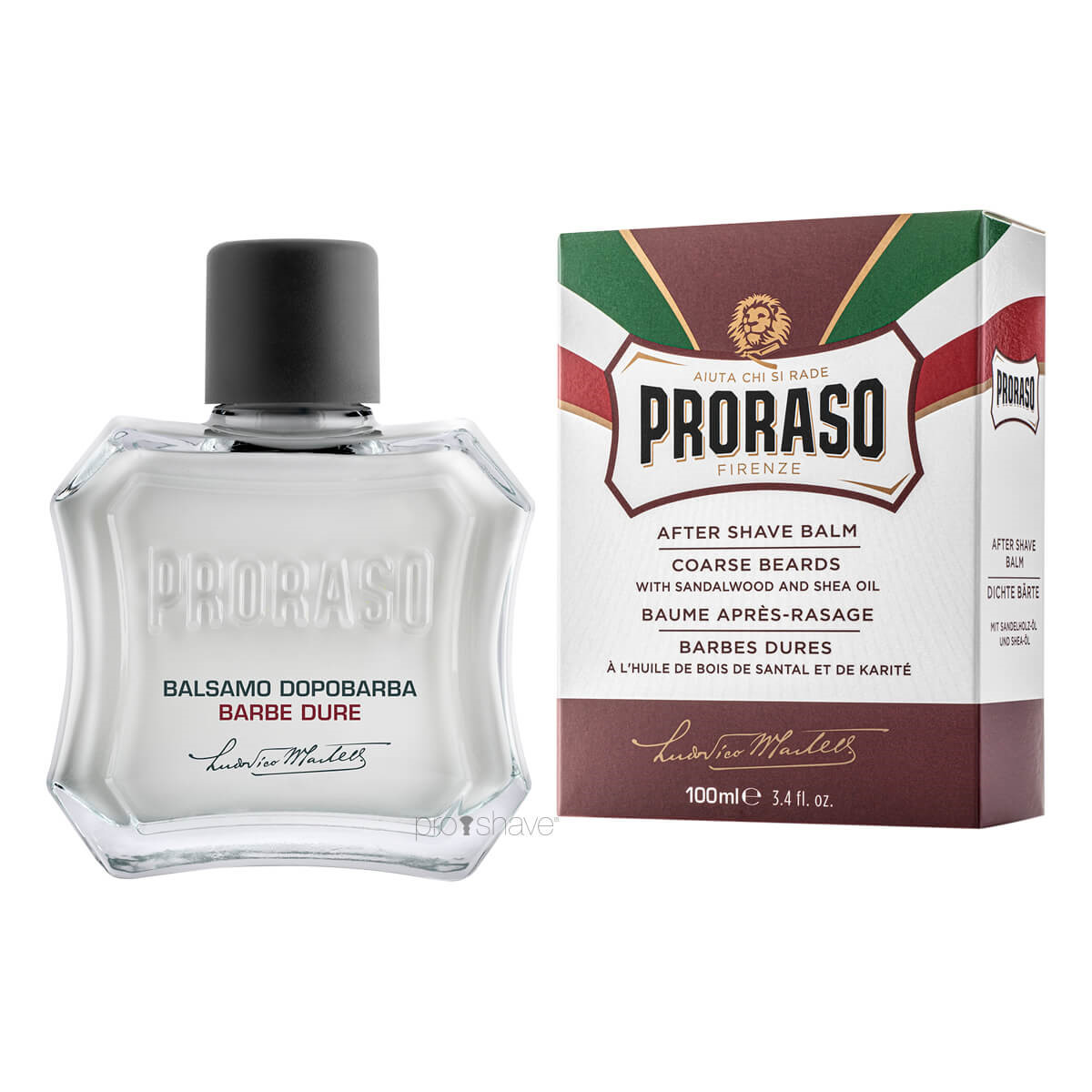 Proraso Aftershave Balm - Nourishing, Sandeltræsolie og Sheasmør, 100 ml.
