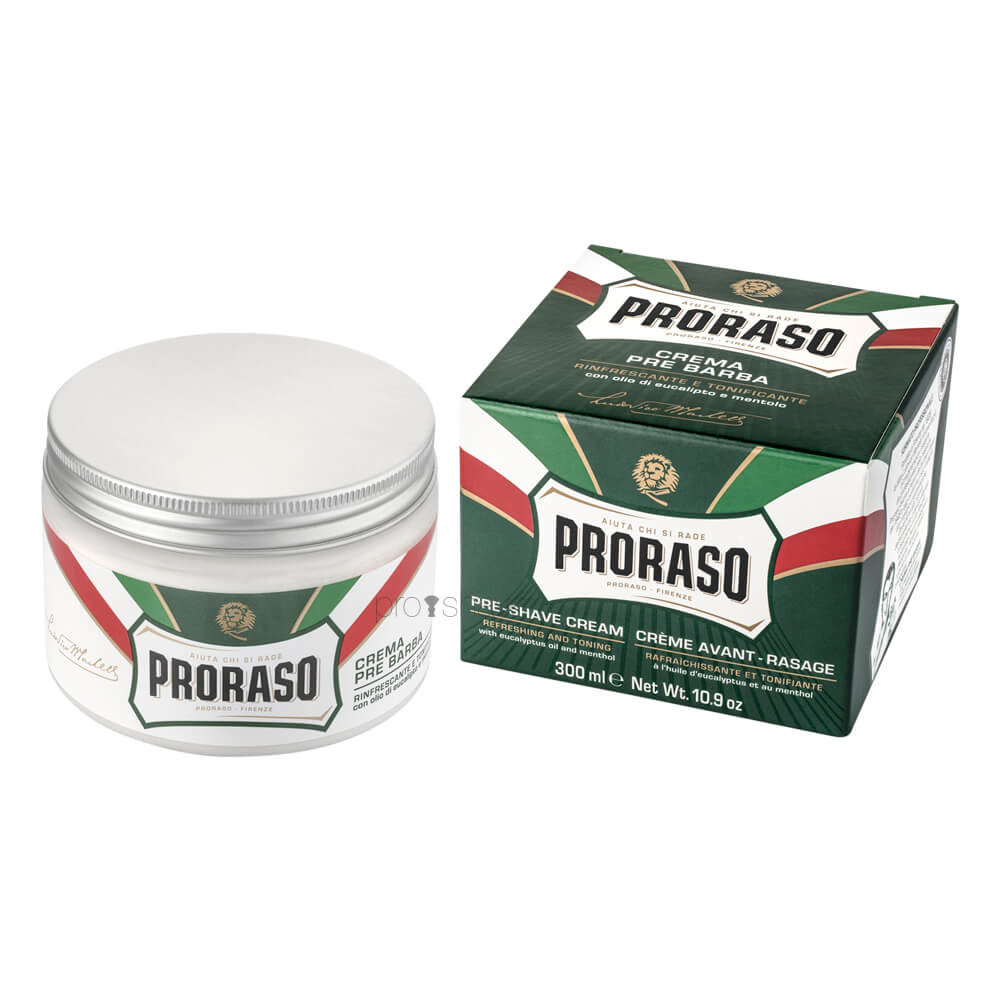 Proraso Preshave Cream - Refresh, Eucalyptus & Menthol, 300 ml. (Salon)