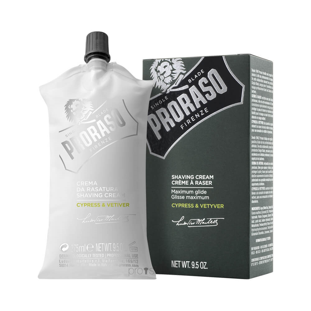 Proraso Barbercreme, Cypress & Vetiver, 275 ml.