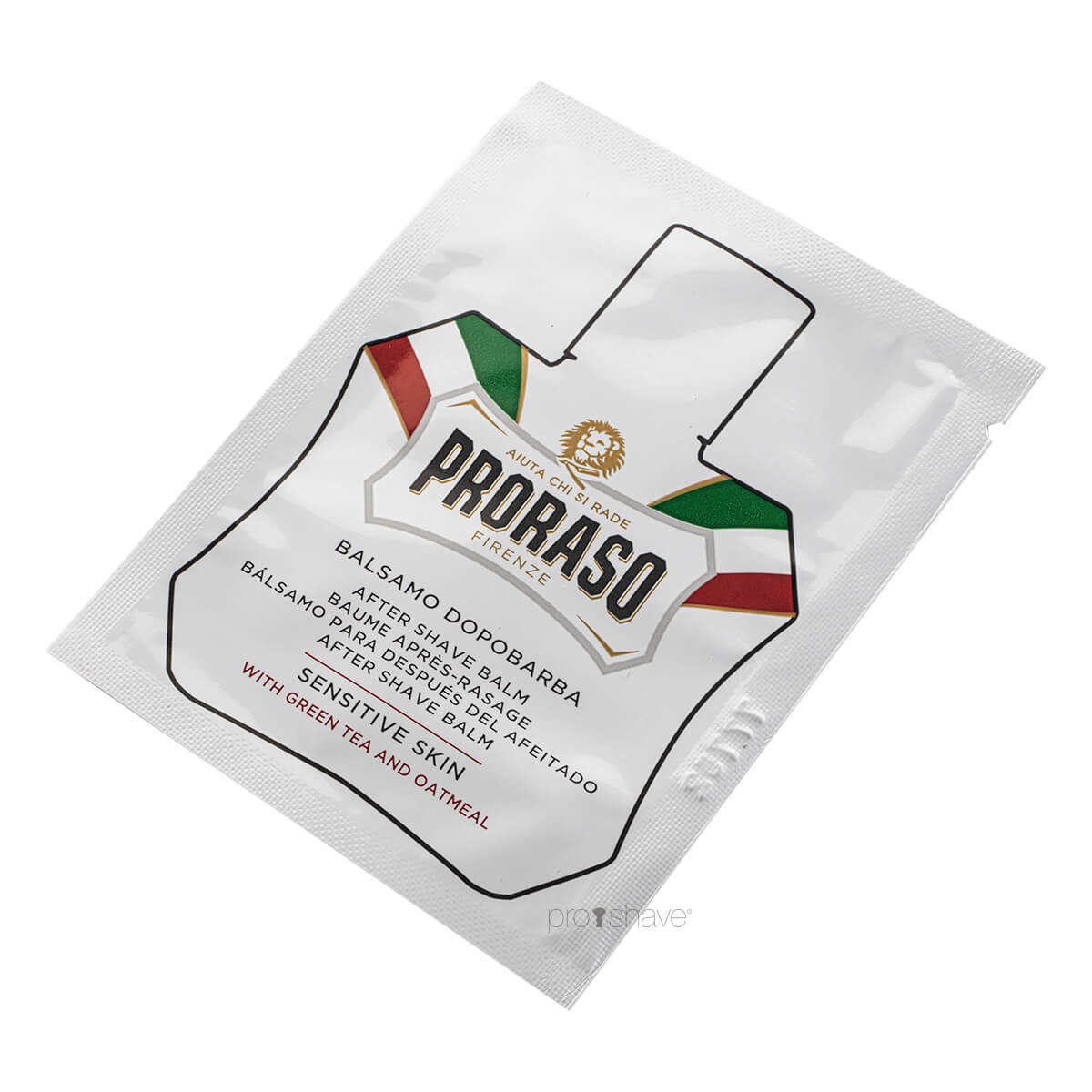 Billede af Proraso Aftershave Balm - Sensitive, Grøn Te & Havre, Sample, 3 ml.