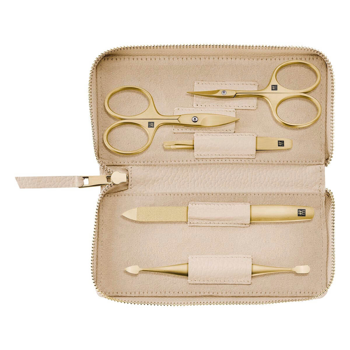 Zwilling Manicuresæt 5 Dele Guld Off White Læder