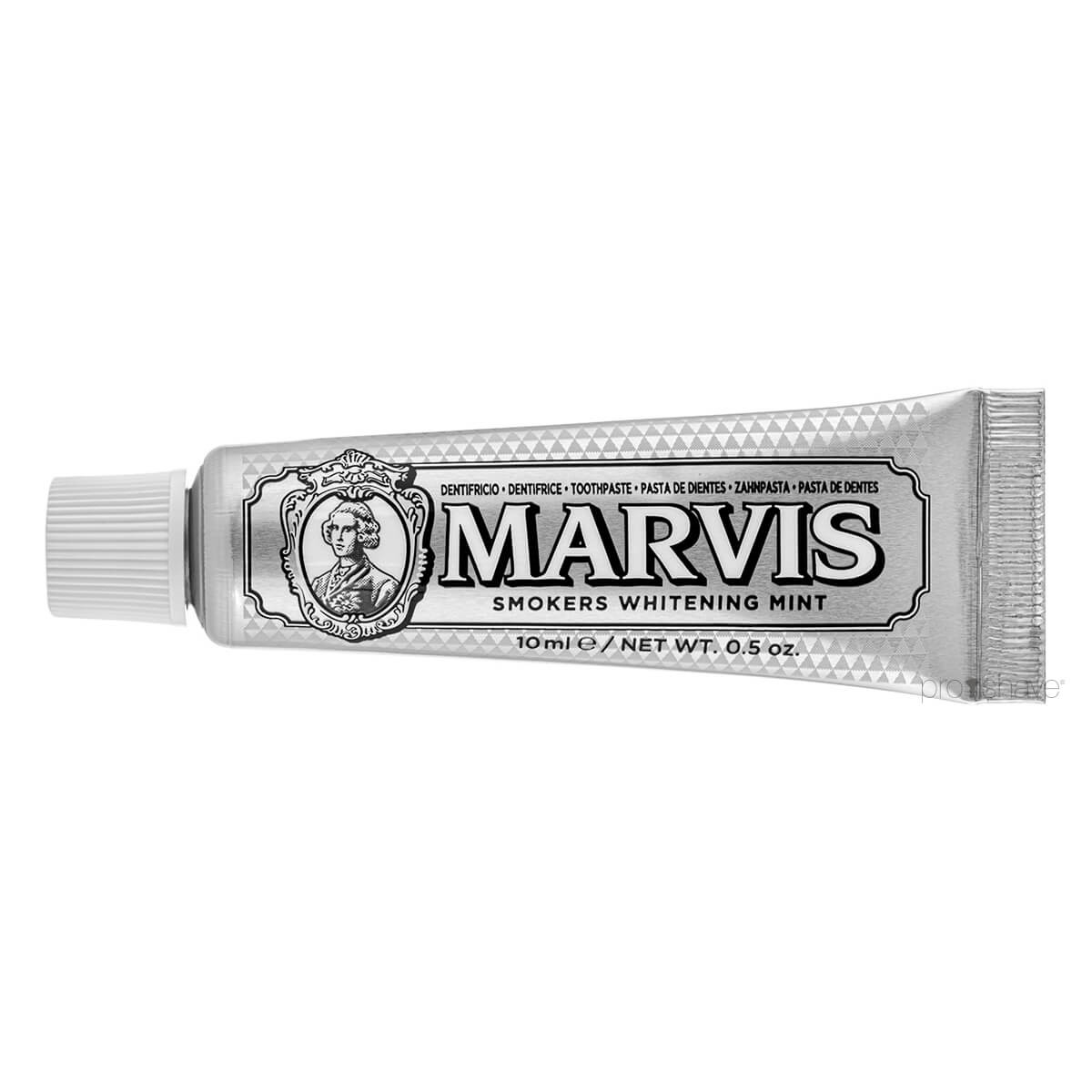 Marvis Whitening Mint for Smokers Tandpasta, Rejsestørrelse, 10 ml.
