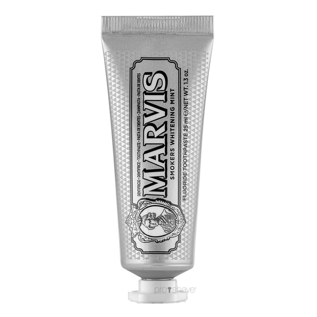 Marvis Whitening Mint for Smokers Tandpasta, Rejsestørrelse, 25 ml.