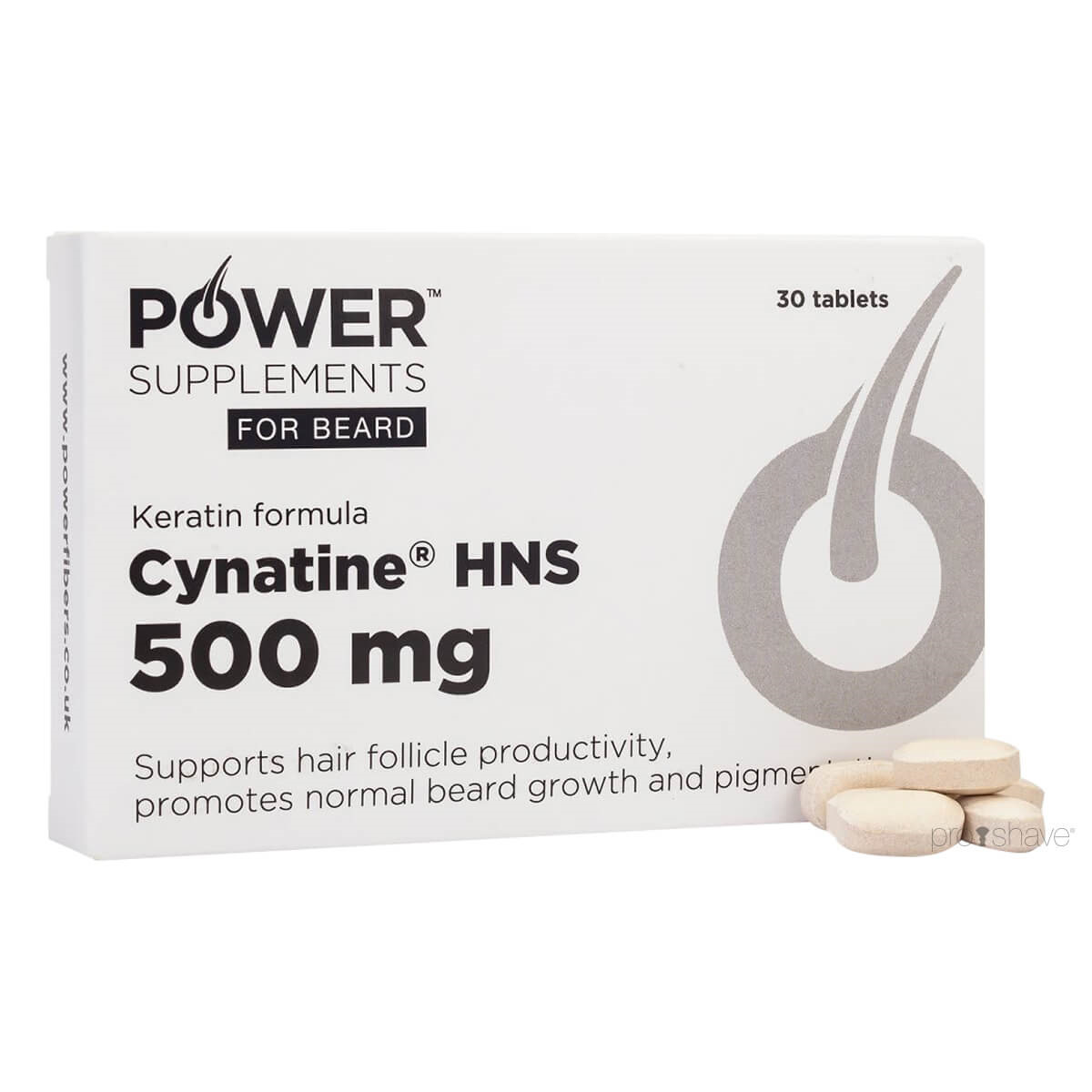 Power Supplements For Beard 500 Mg 30 Stk