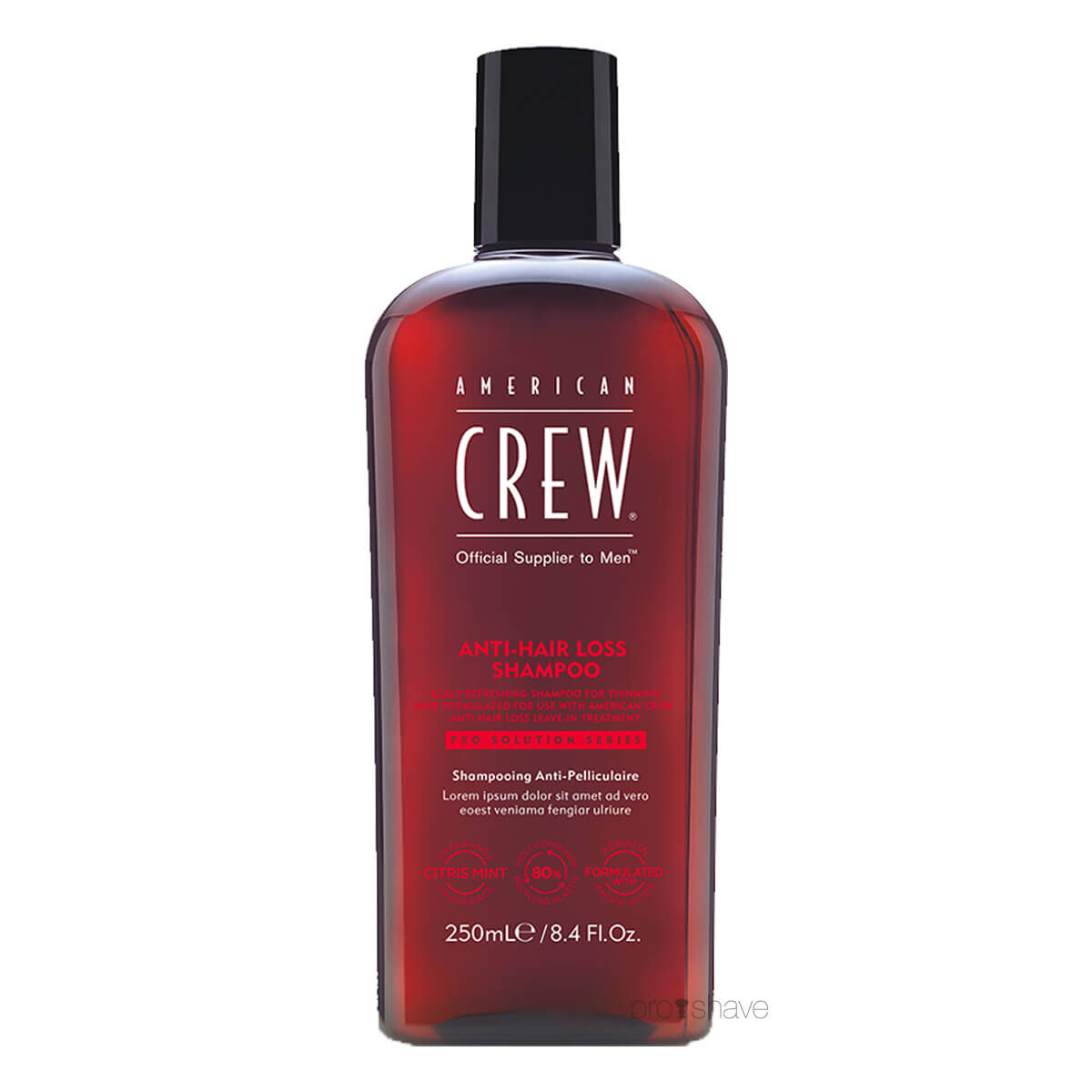 9: American Crew Anti-Hairloss Shampoo, 250 ml.