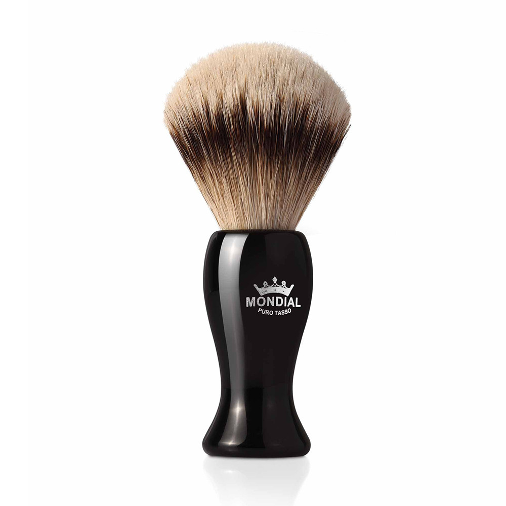 Se Mondial Silvertip Badger Barberkost, Bolton, 22 mm, Sort kunstharpiks hos Proshave