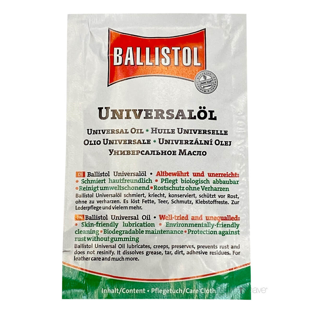 Ballistol Universalolie, Wipe, 1 stk.