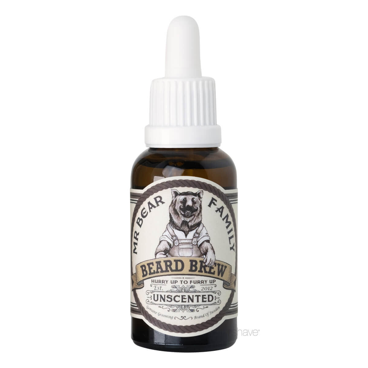 Se Mr. Bear Skægolie, Beard Brew Oil, Unscented, 30 ml. hos Proshave