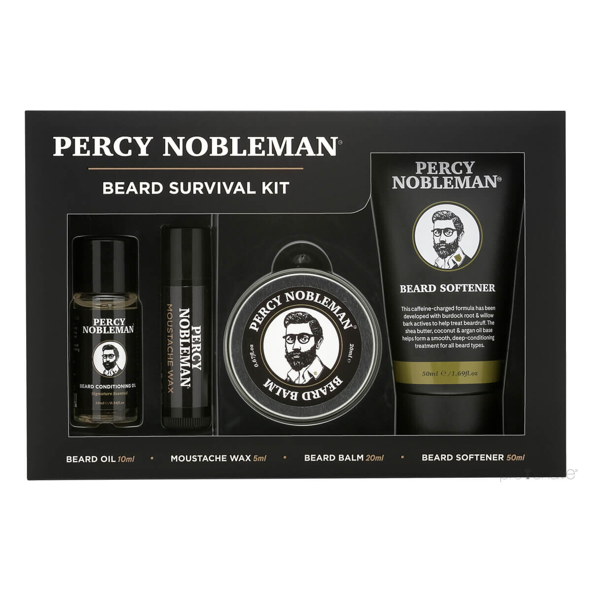 Se Percy Nobleman Beard Survival Kit hos Proshave