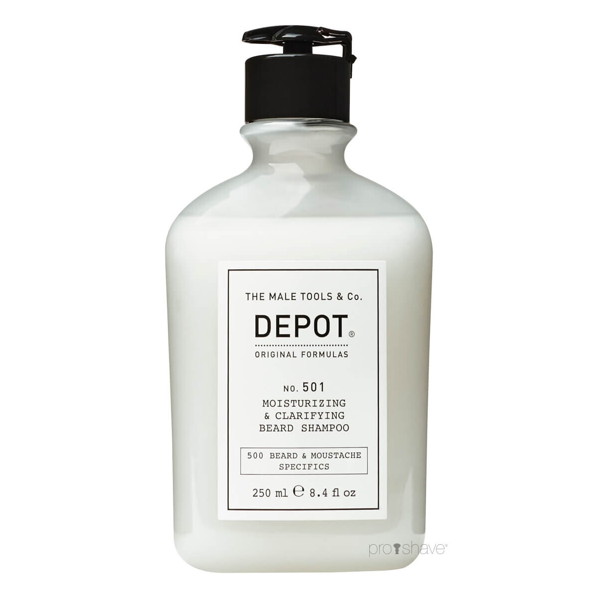 Se Depot Moisturizing & Clarifying Beard Shampoo, No. 501, 250 ml. hos Proshave