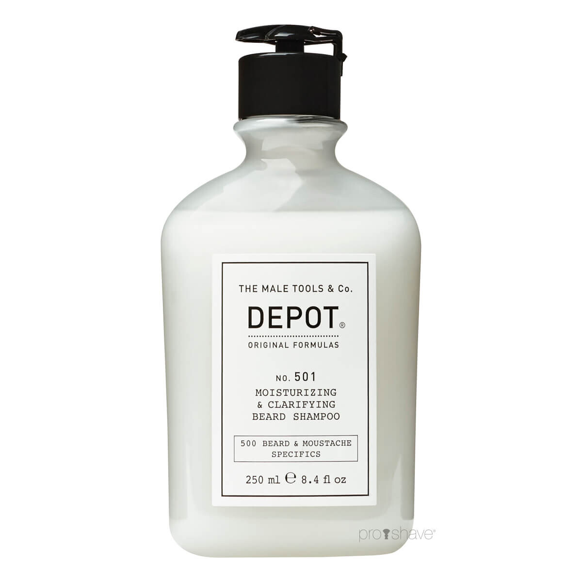 Billede af Depot Moisturizing & Clarifying Beard Shampoo, No. 501, 250 ml.