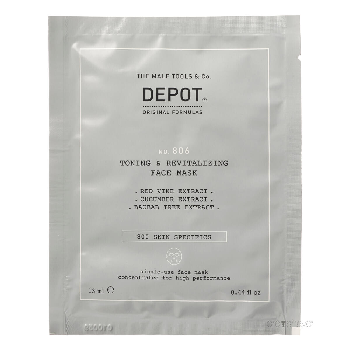 Se Depot Toning & Revitalizing Face Mask, No. 806, 1 stk. hos Proshave