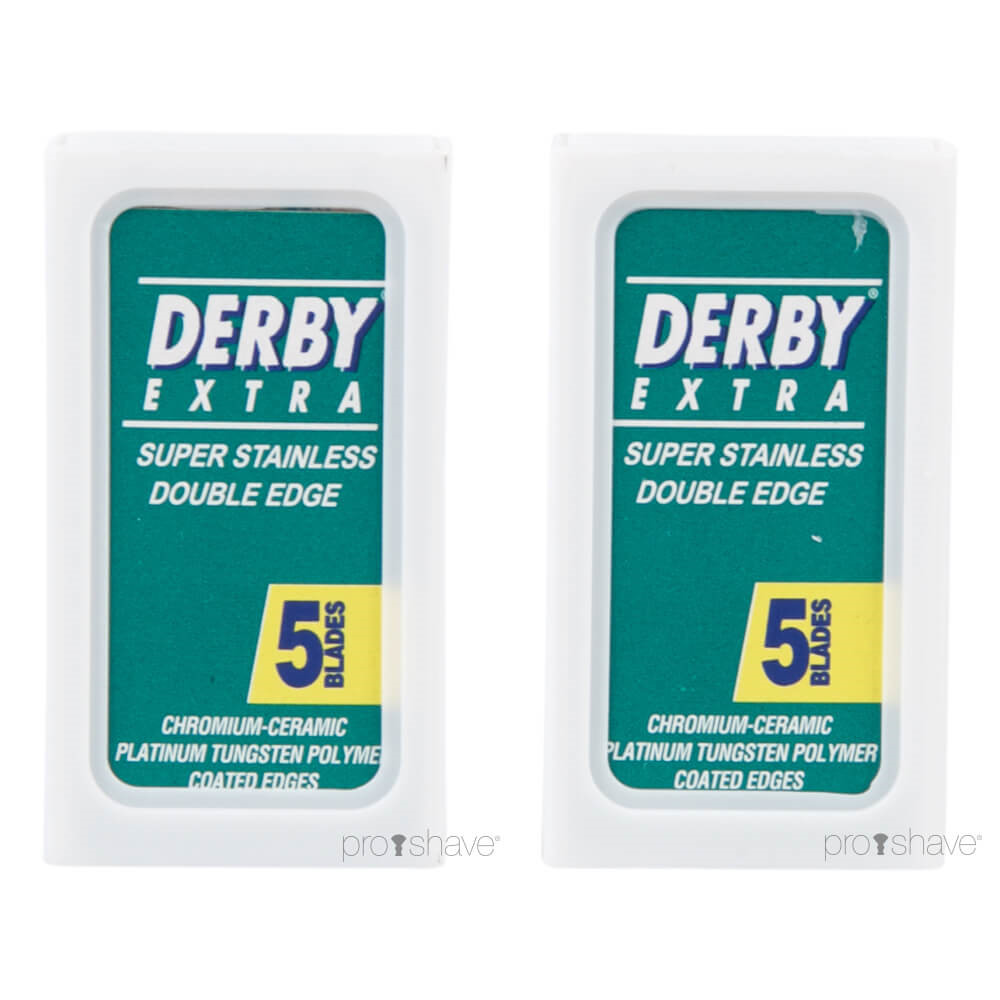 Derby Extra, Coated DE-Barberblade, 2x5 stk. (10 stk.)