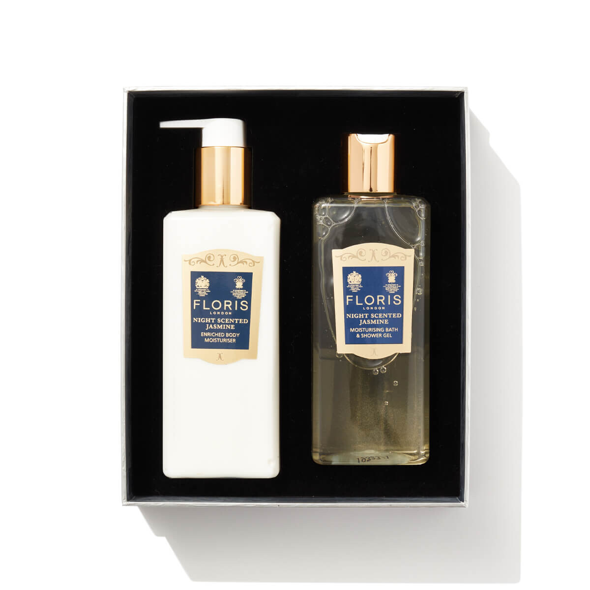 Se Floris Gavesæt, Bath & Body Set, Night Scented Jasmine, 2 x 250 ml. hos Proshave